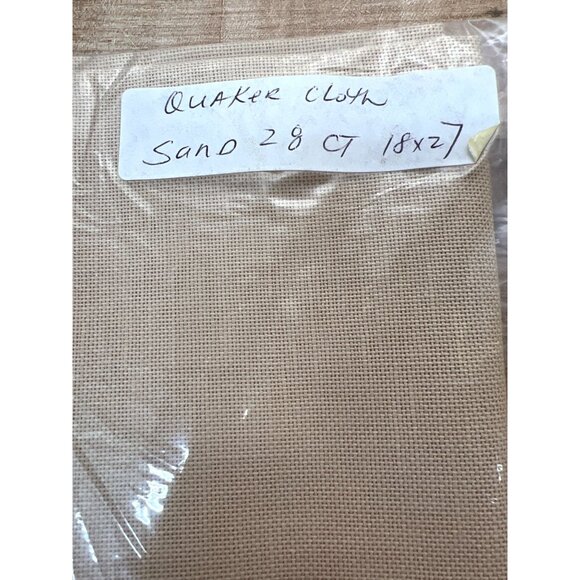 Quaker Cloth Sand 28 Ct 18x27" Cross Stitch Linen Fabric For Embroidery - Picture 2 of 2